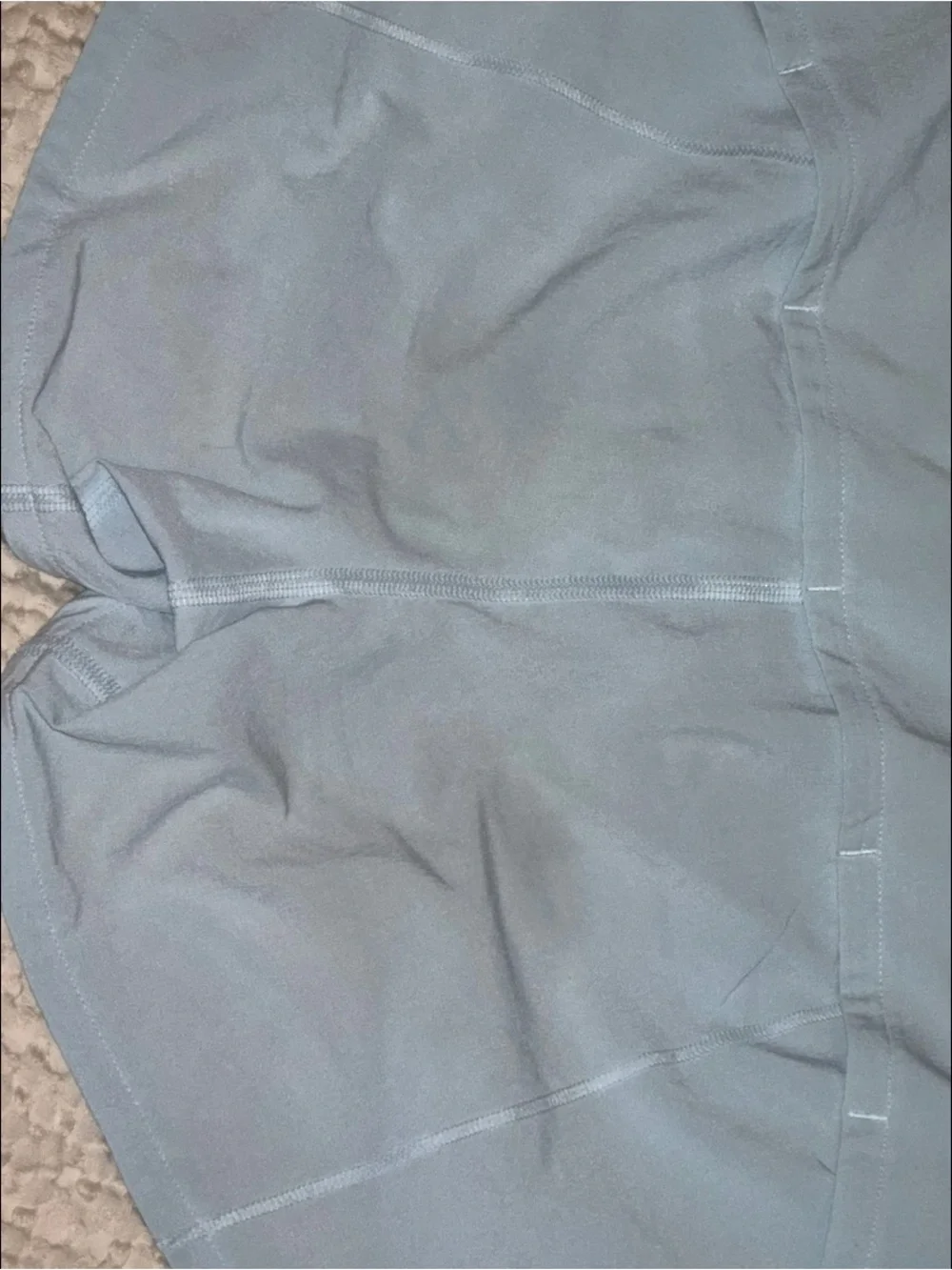 Lululemon Speed Up High-Rise Lined Short 4” in Powder Blue, size 6 - stained